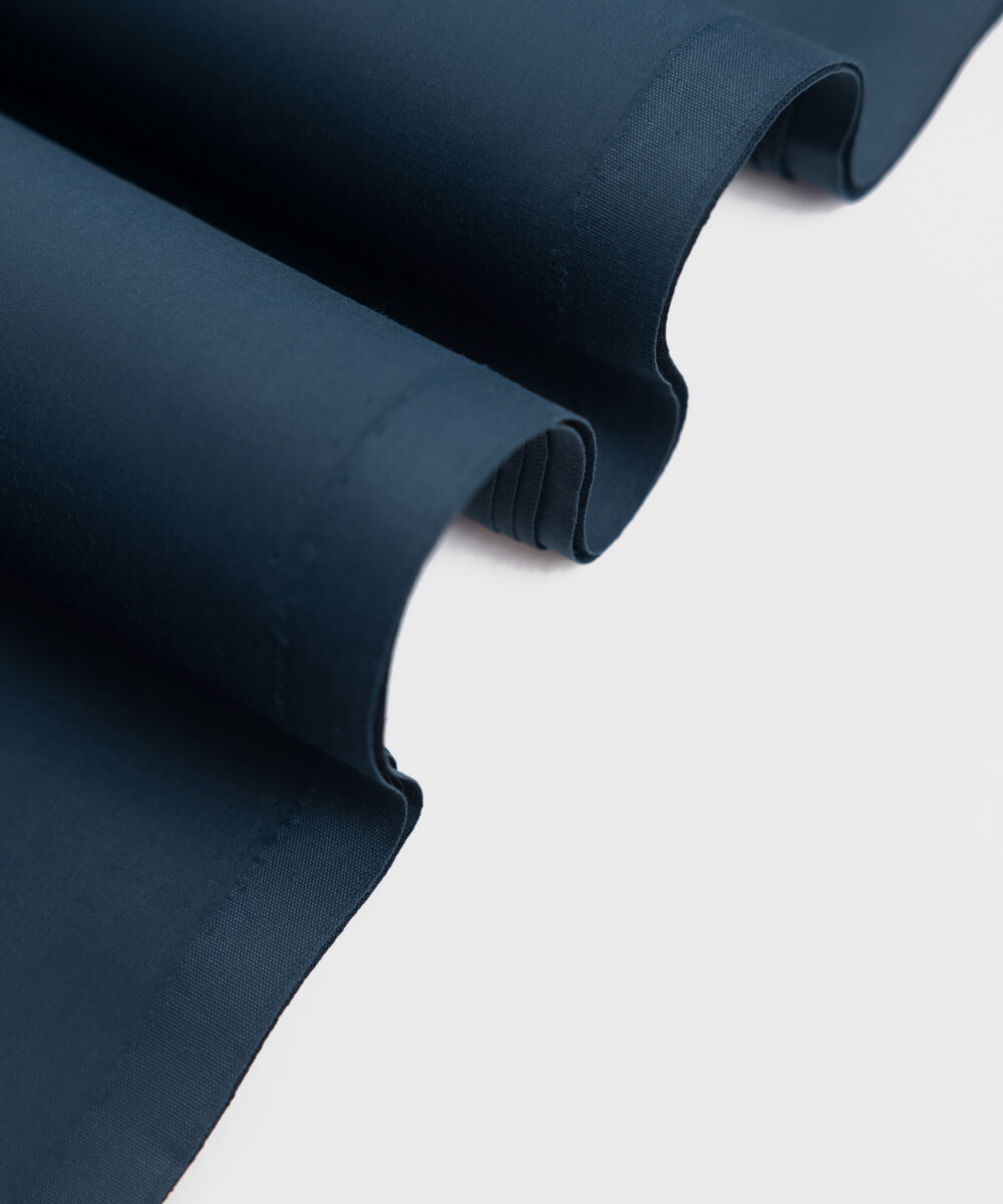 Men's Unstitched Two-Piece Premium Giza Cotton Navy Blue Suit.