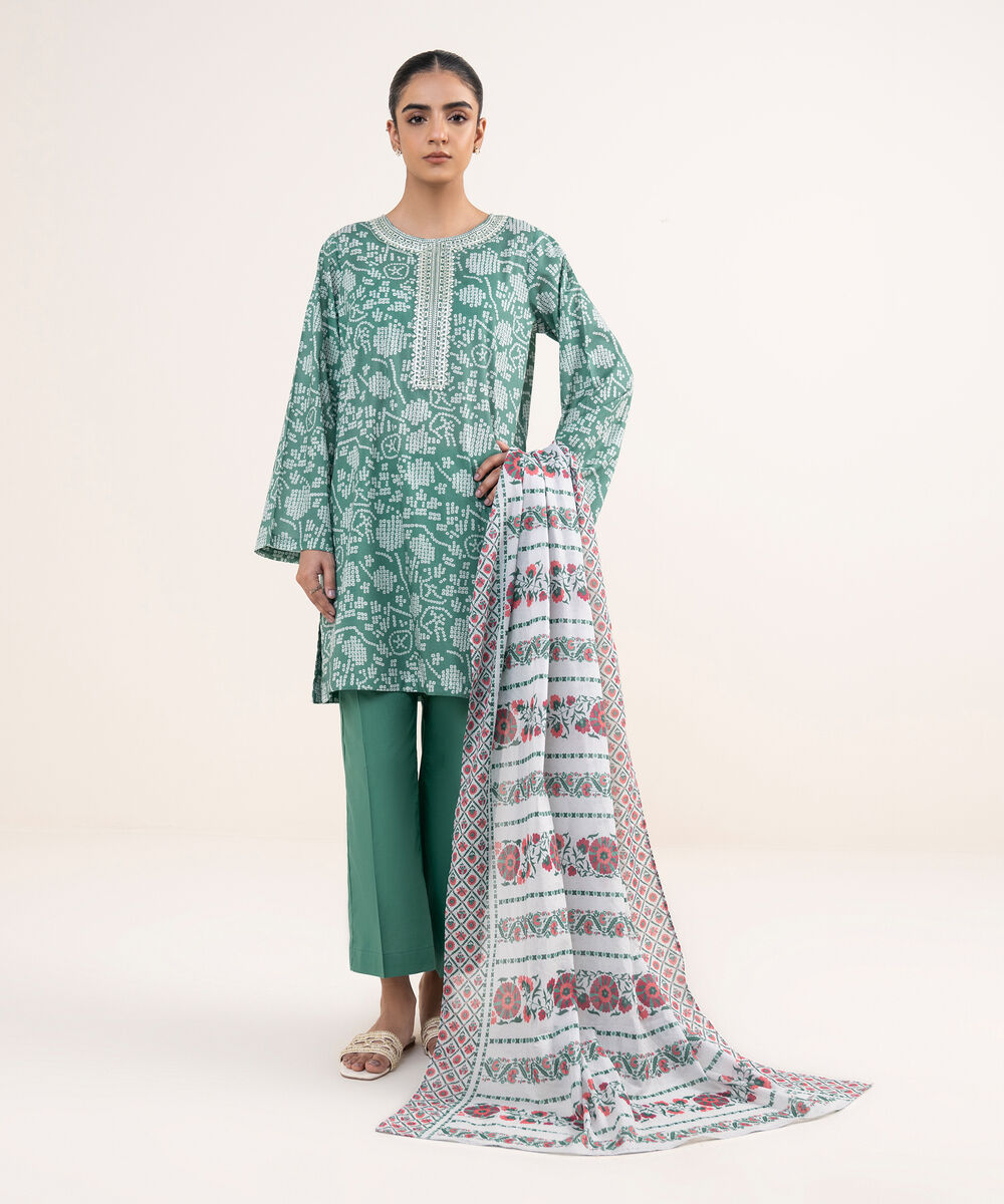Fine Volie Grey Printed Dupatta
