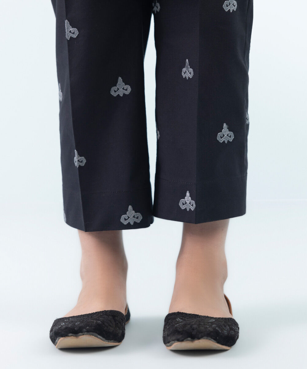 Girls - Off White 2 Piece - Printed Cambric Suit