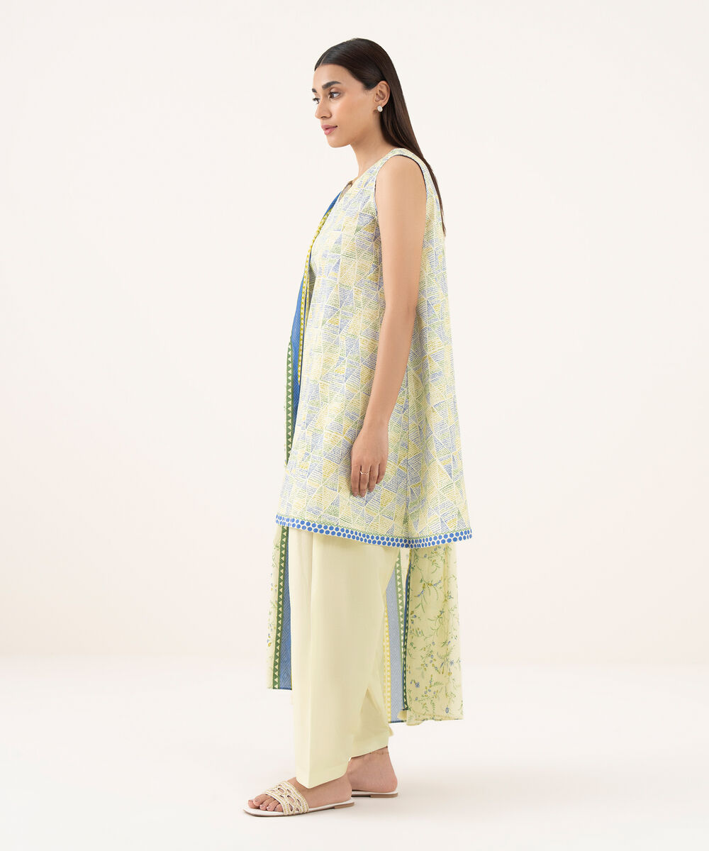 Women's Unstitched Lawn Printed Multi 3 Piece Suit