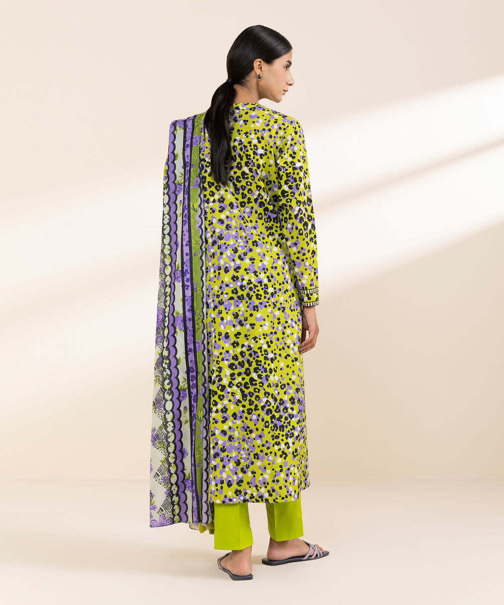 Women's Unstitched Lawn Printed Multi 2 Piece Suit