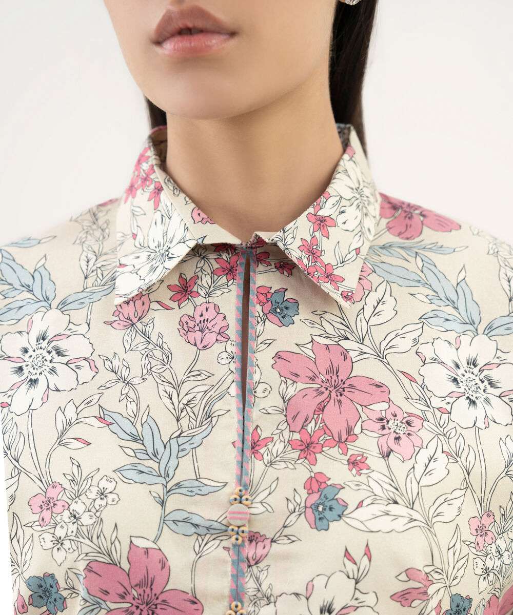 Women's Unstitched Lawn Printed Multi Shirt