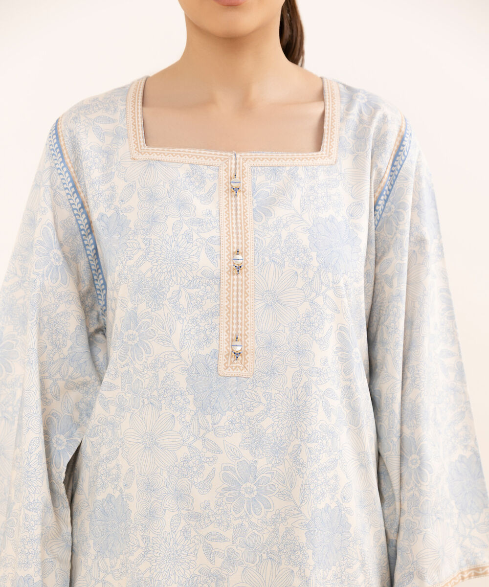 Women's Unstitched Lawn Printed Multi Three Piece Suit