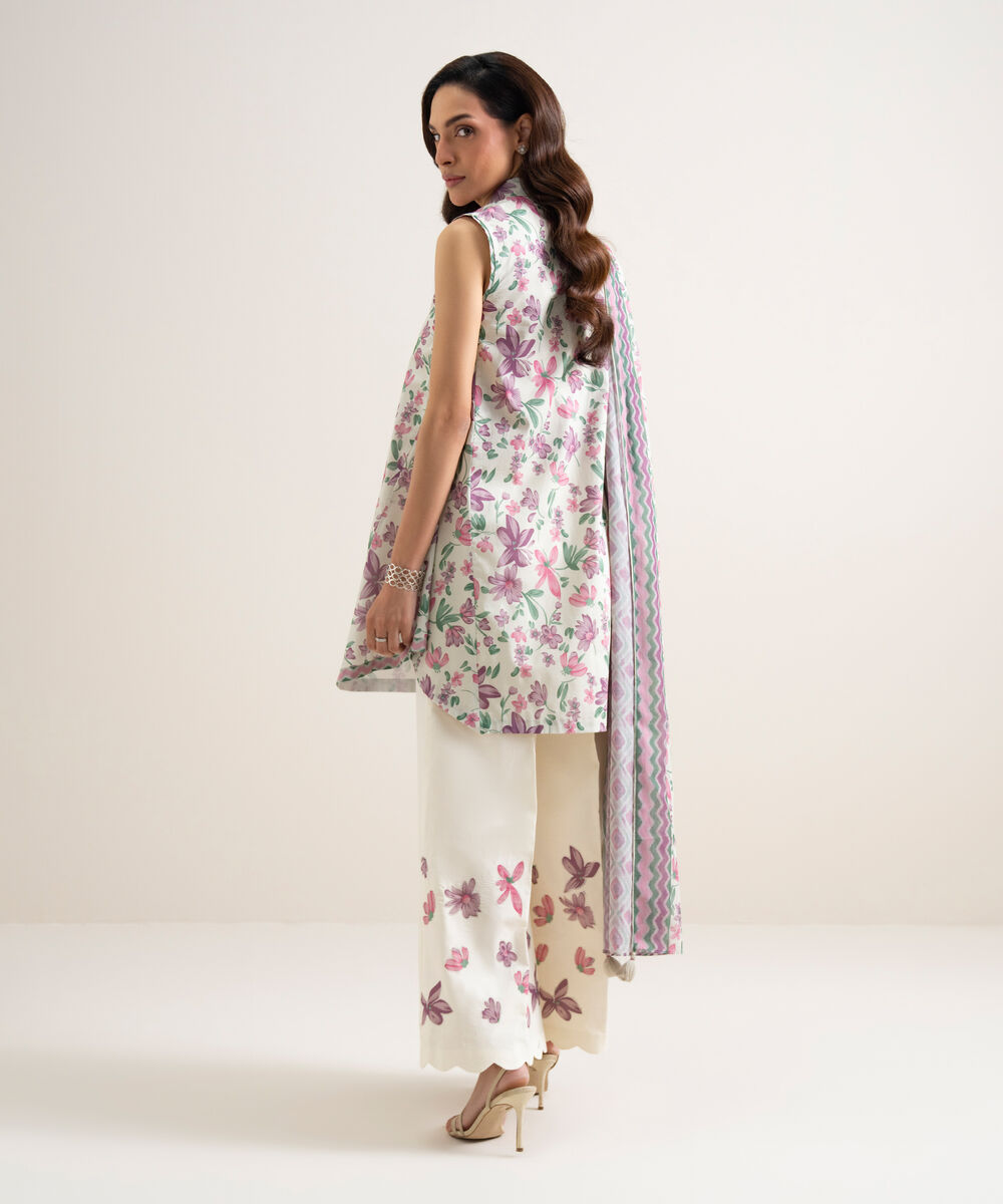 Women's Unstitched Lawn Printed Multi 2 Piece Suit
