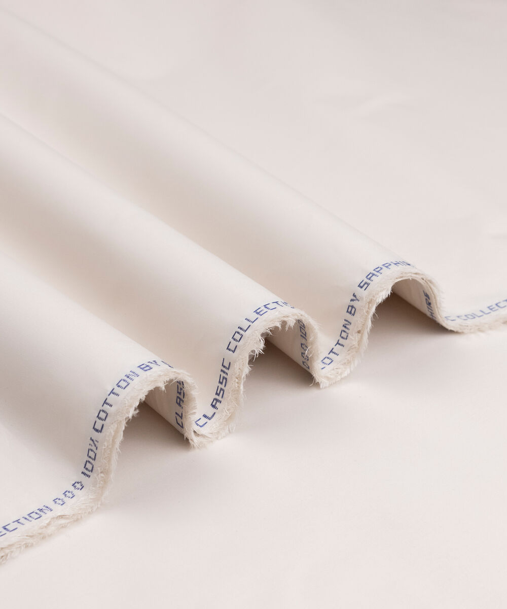 Men's Unstitched Two-Piece Light Beige Premium Latha Suit