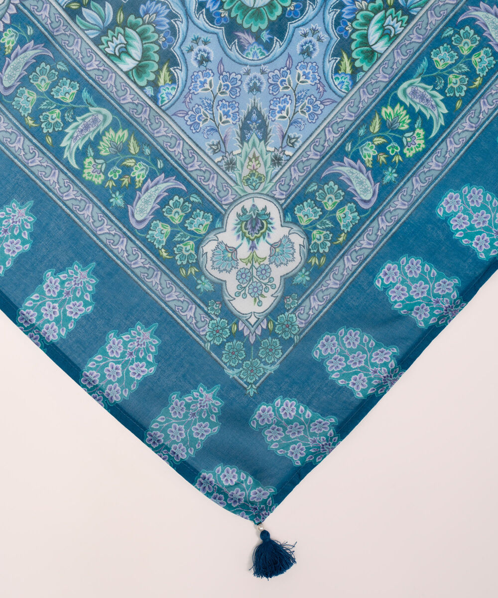 Lawn Printed Green Dupatta
