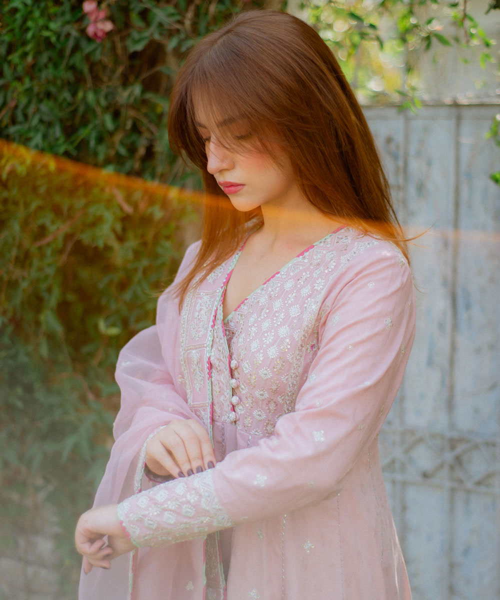 Women's Ready To Wear Pink Pishwas