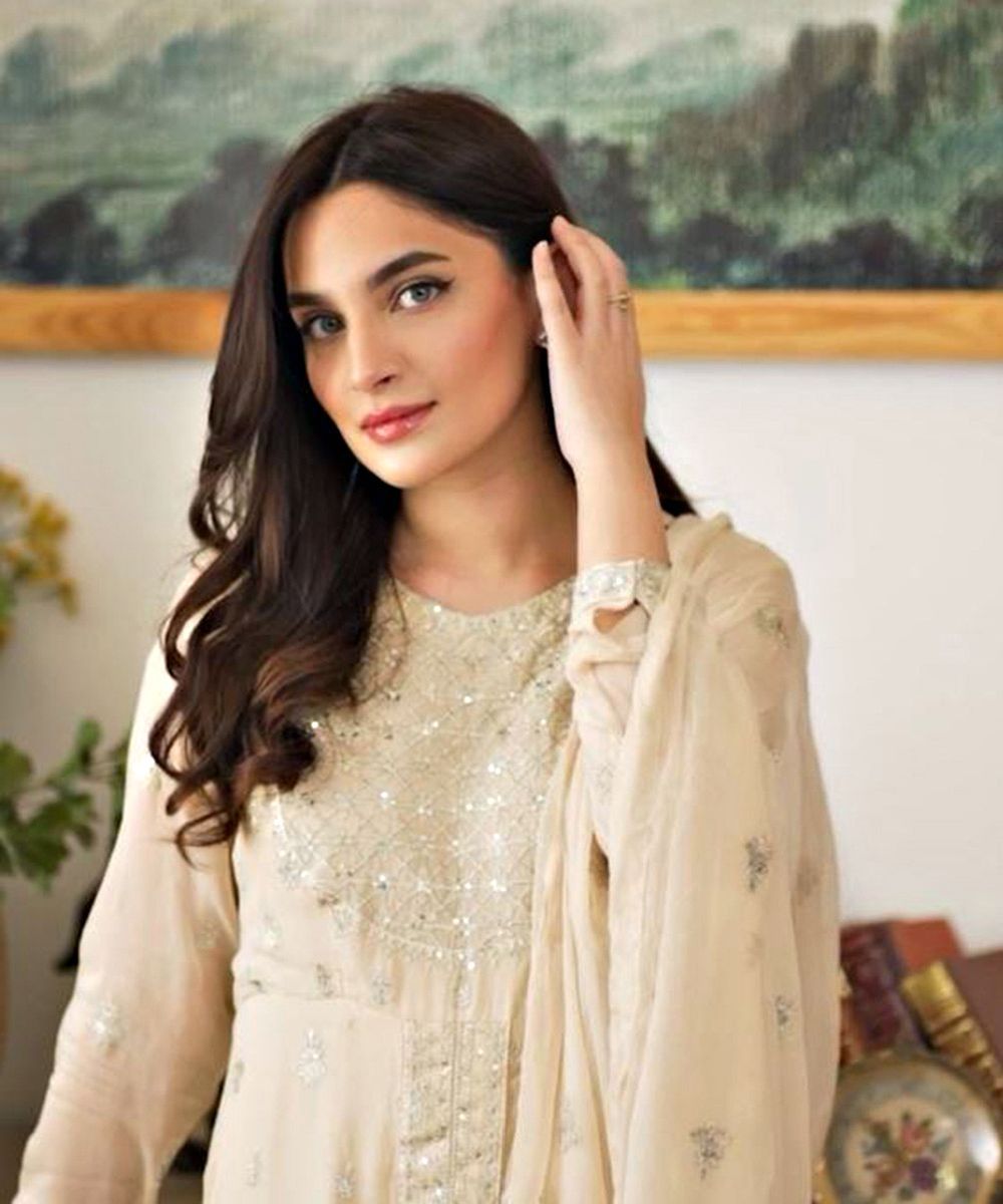 Women's Ready To Wear Beige Anarkali Dress Design