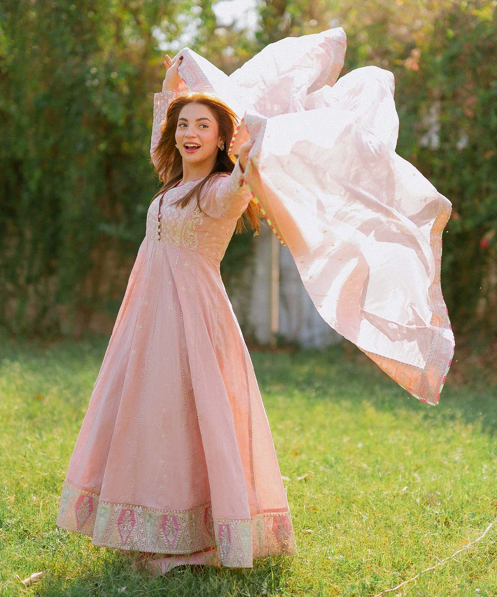 Women's Ready To Wear Pink Pishwas